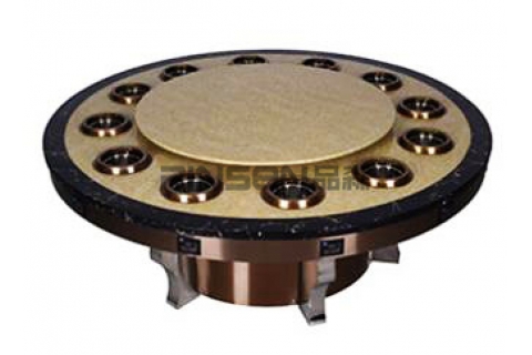 12人一人一鍋大理石電動(dòng)火鍋餐桌