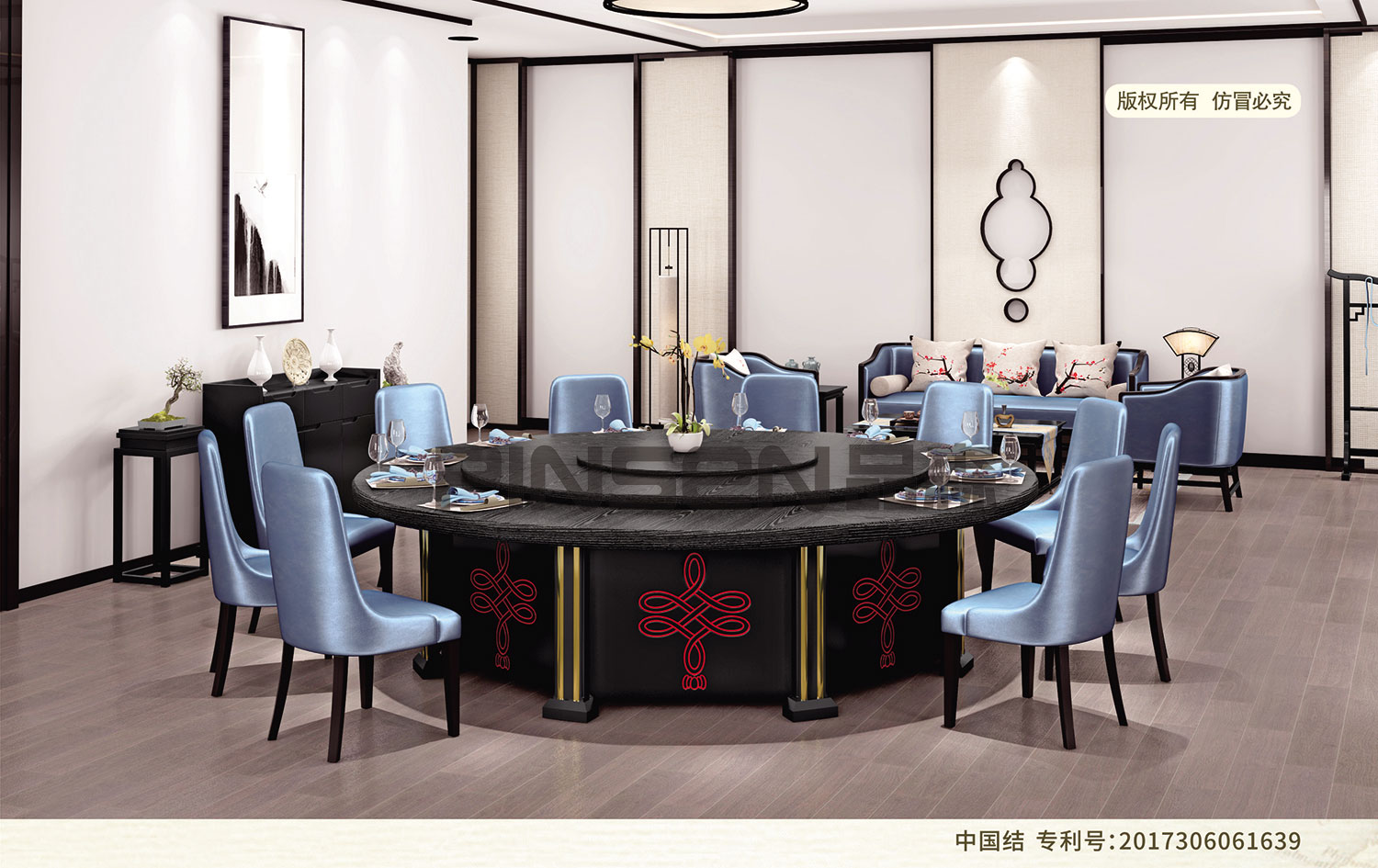 大理石餐廳電動餐桌椅組合