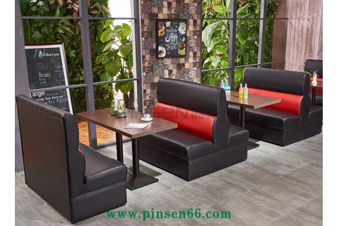 軟包休閑茶餐廳西餐廳餐桌卡座沙發(fā)