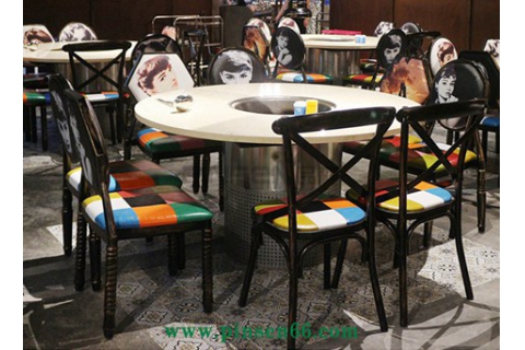 個性不銹鋼大理石無煙火鍋?zhàn)酪谓M合