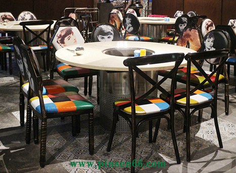 不銹鋼大理石無煙火鍋?zhàn)酪谓M合