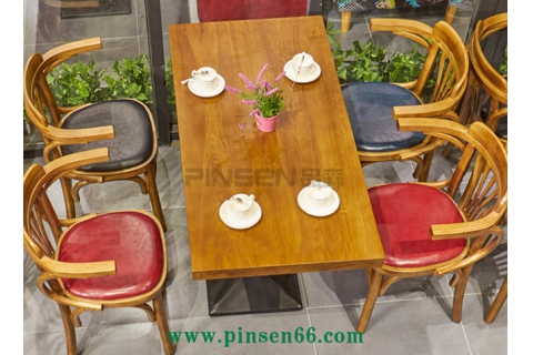 西餐廳 咖啡廳餐桌椅 美式實木茶餐廳桌椅 loft復(fù)古西餐廳桌椅