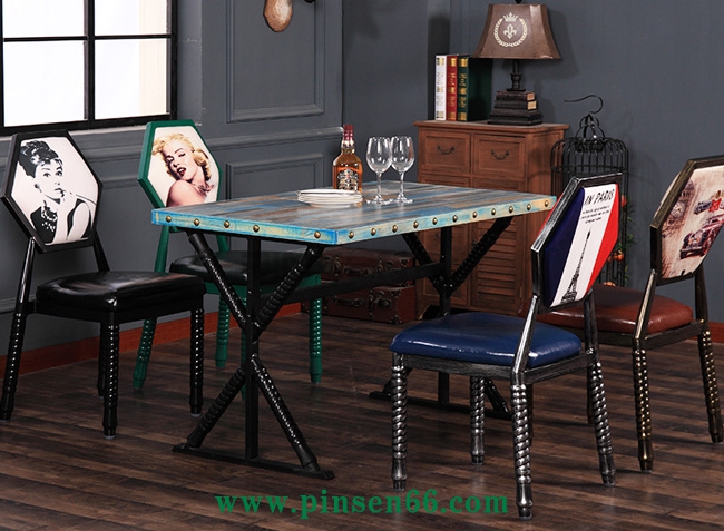 復古工業(yè)風餐椅