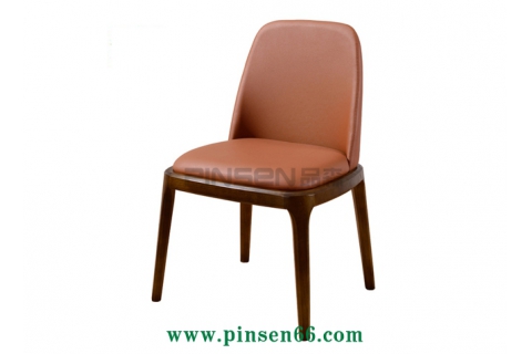 簡(jiǎn)約風(fēng)格實(shí)木軟包主題餐廳椅子