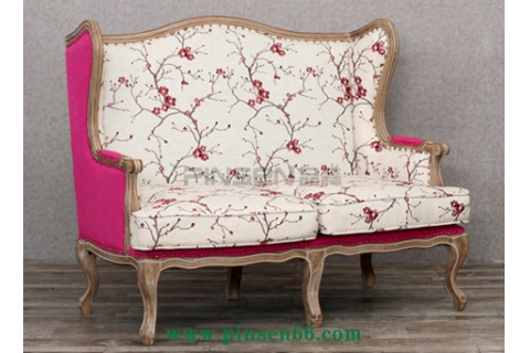 歐式古典實(shí)木花紋軟包西餐廳卡座沙發(fā)餐桌椅